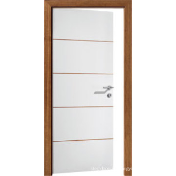 Tubular Partical Board White Flush Door with Metal Strips